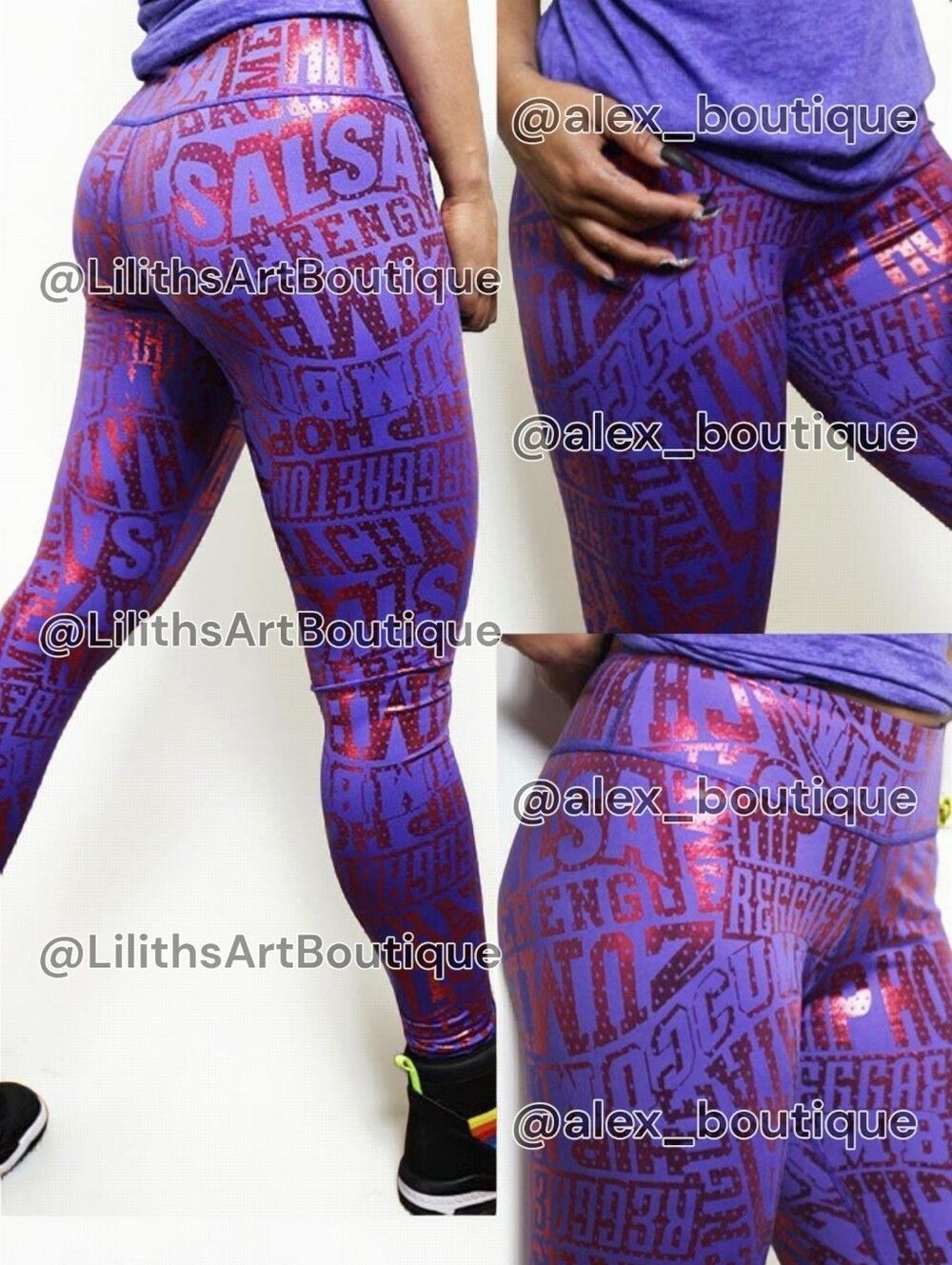 Zumba Rhythm Leggings Purple Pop Size S (E006)
